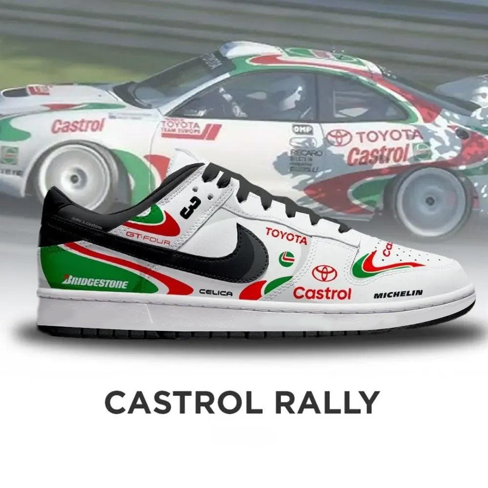 Castrol Rally Car Racing Special Low Top Shoes