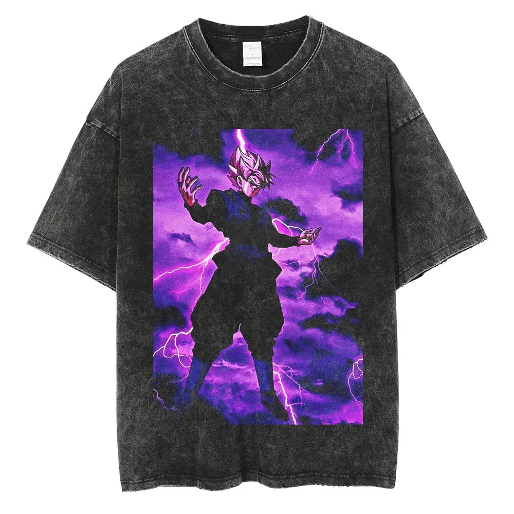 Dragon Ball Rose Power Oversized Vintage T-Shirt