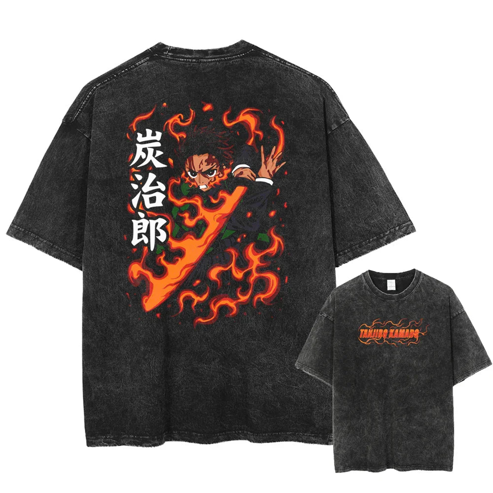 Demon Slayer Tanjiro's Journey Oversized T-Shirt