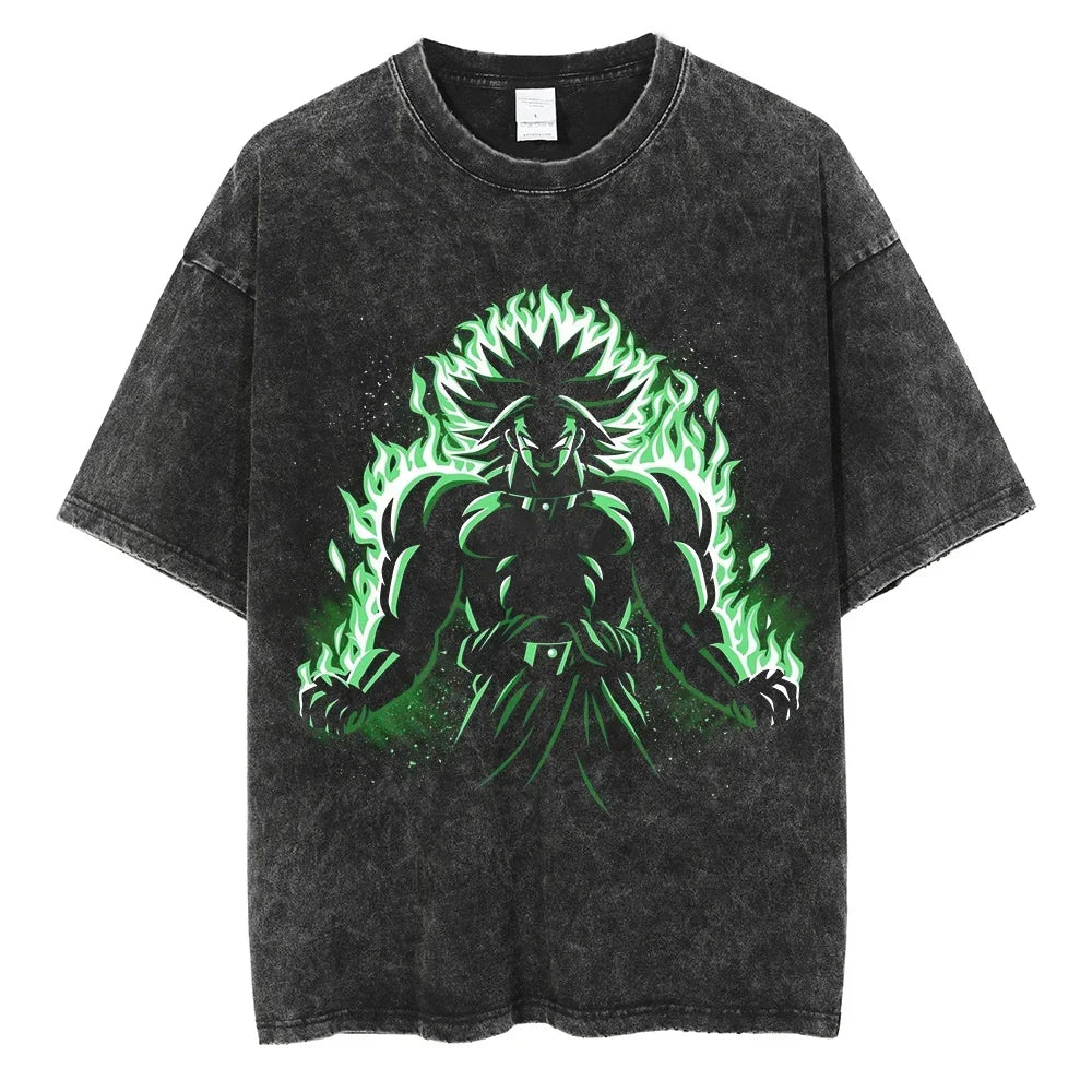 Dragon Ball Green Power Oversized Vintage T-Shirt