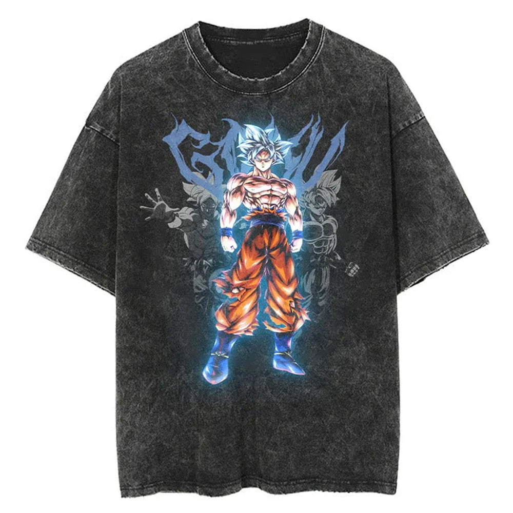 Dragon Ball Goku Ultra Instinct Power Oversized Vintage T-Shirt
