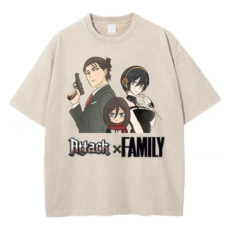 Spy x Family Attack x Family Oversized Vintage T-Shirt