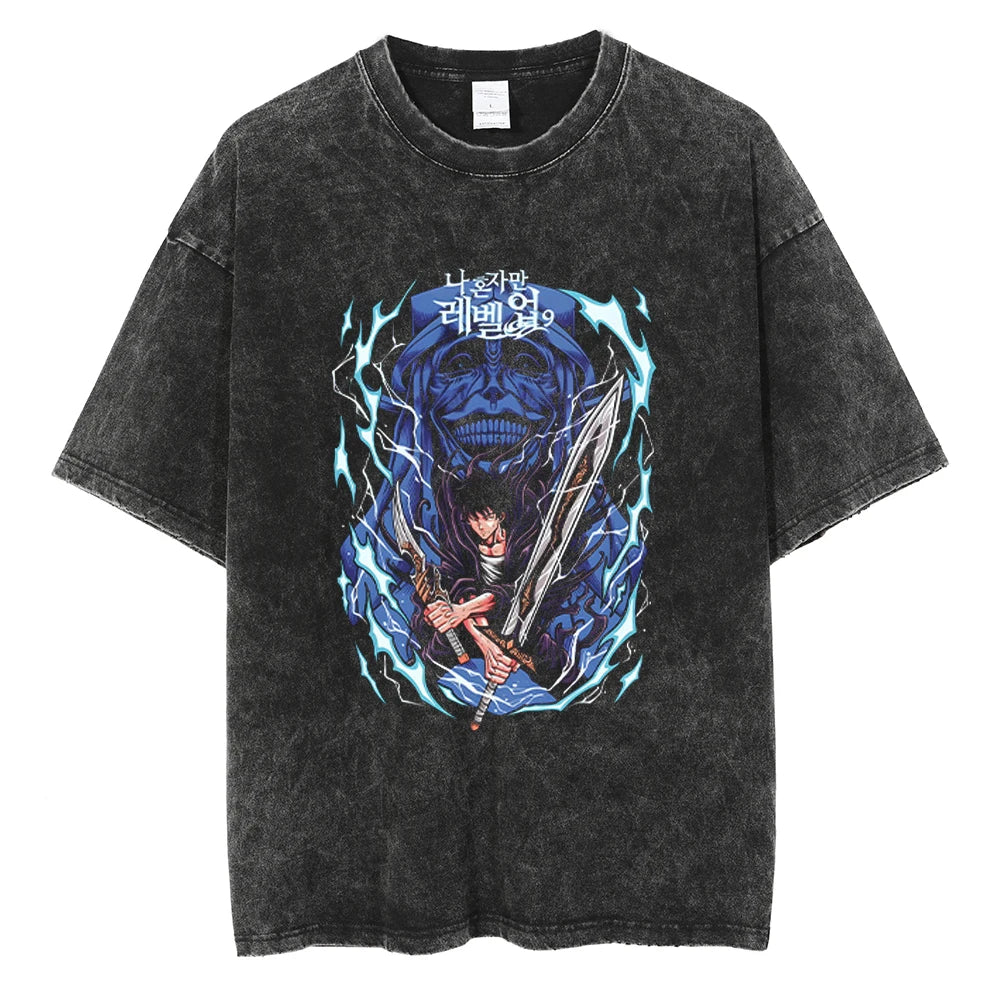 Solo Leveling Hunter's Spirit Vintage T-Shirt