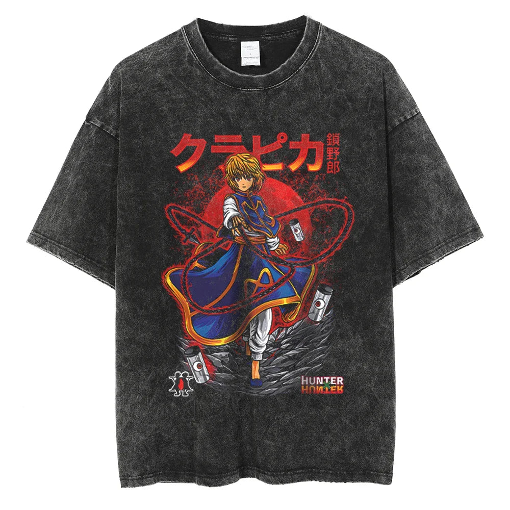Hunter x Hunter Kurapika Scarlet Fury Oversized Vintage T-Shirt