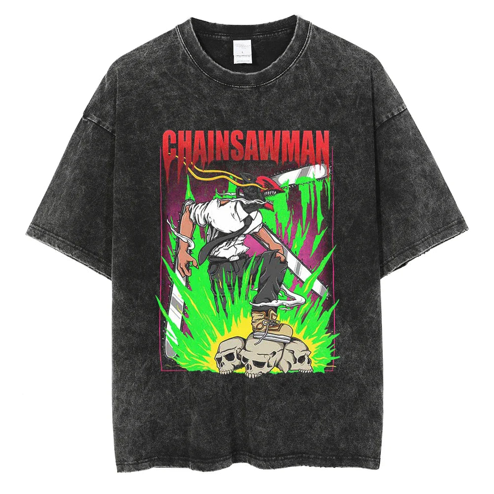 Chainsaw Man Fearless Fighter Vintage T-Shirt