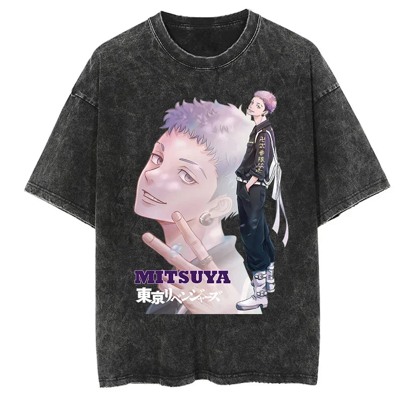 Tokyo Revengers Mitsuya Fashioned Fighter Oversized Vintage T-Shirt