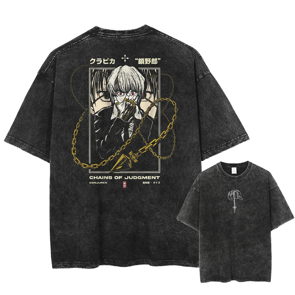 Hunter x Hunter Kurapika Chains of Vengeance Oversized Vintage T-Shirt