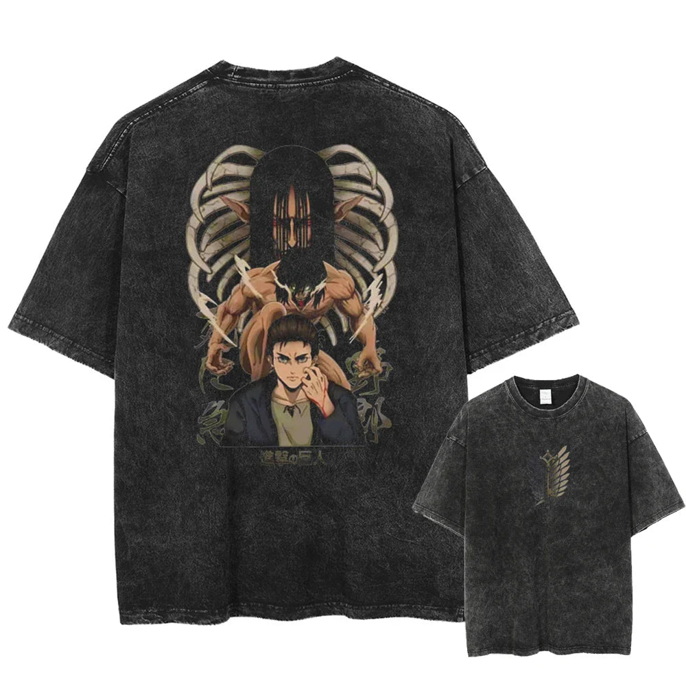 Attack on Titan Jaeger's Destiny Oversized Vintage T-Shirt