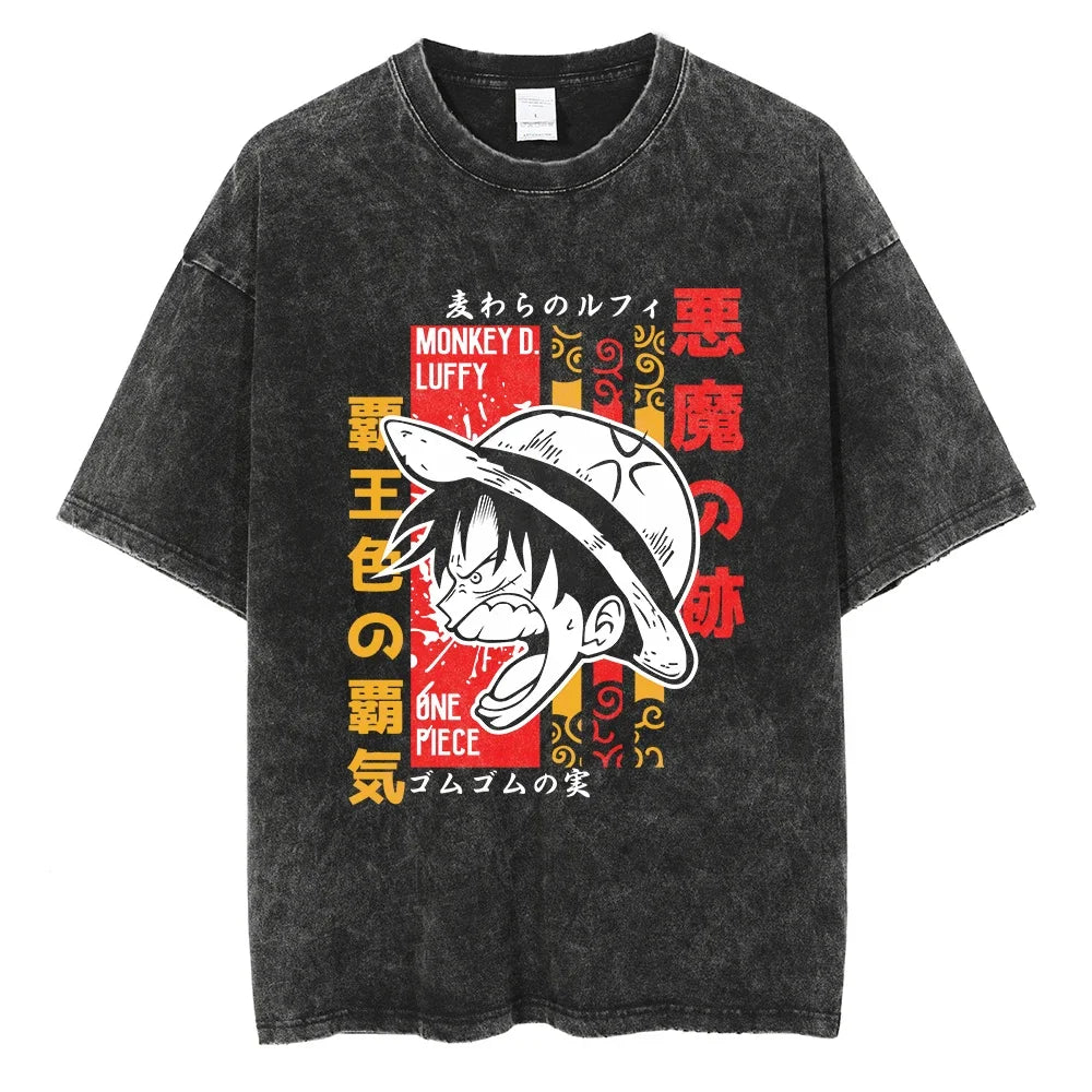 One Piece Luffy Pirate King Rage Vintage T-Shirt